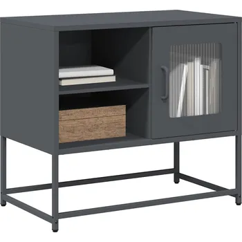 Televizní stolek vidaXL TV skříňka 68 x 39 x 60,5 cm ocel [853388] Barva: antracitová