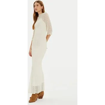 Dámské šaty Vila Úpletové šaty Selina 14106328 Écru Regular Fit XS