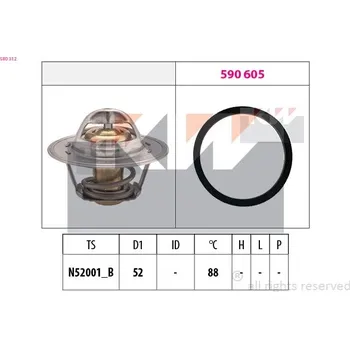Těsnění motoru Termostat, chladivo KW 580 312