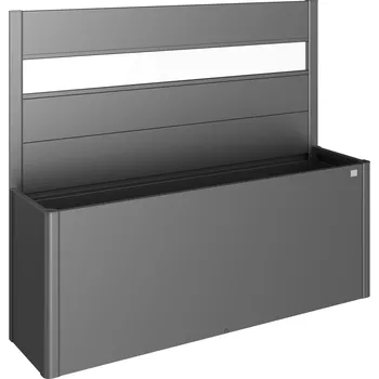 Zahradní úložný box Biohort Zástěna pro Belvedere, 1 ks, s akrylátovou vsadkou 200, tmavě šedá metalíza