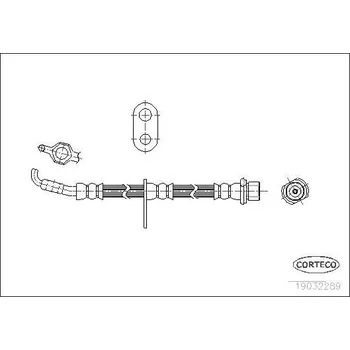 Brzdová hadice Brzdová hadice CORTECO 19032289