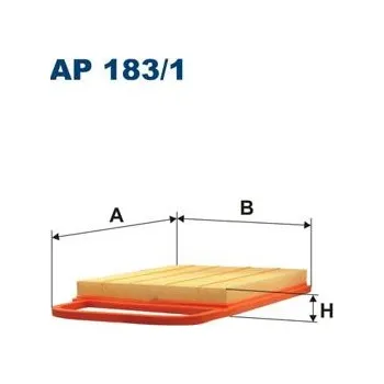 Vzduchový filtr Vzduchový filtr FILTRON AP 183/1