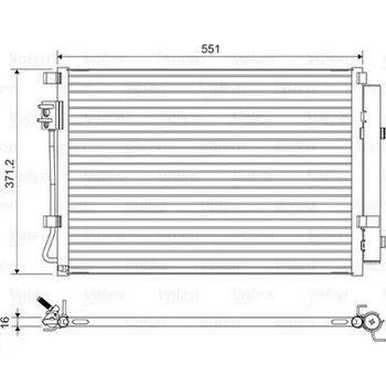 Výparník klimatizace Kondenzátor, klimatizace VALEO 822581
