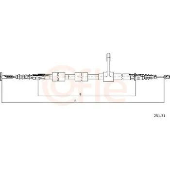 Auto-moto Tažné lanko, parkovací brzda COFLE 251.31
