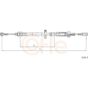 Brzdový systém Tažné lanko, parkovací brzda COFLE 1171.7