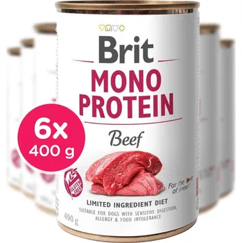 Krmivo pro psa Brit Mono Protein Beef 400g (hovězí maso), 6 ks