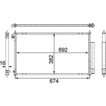 Výparník klimatizace Kondenzátor, klimatizace MAHLE AC 467 001S