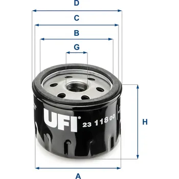 Olejový filtr Olejový filtr UFI 23.118.00