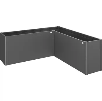 Zahradní úložný box Truhlík Biohort BELVEDERE MAXI L200, tmavě šedá metalíza