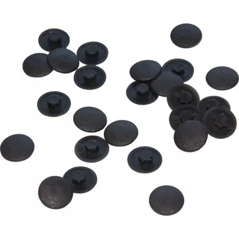 Nábytkové kování Záslepky pro konfirmáty RAL 9005 černé 100 Ks pro nábytkové šrouby