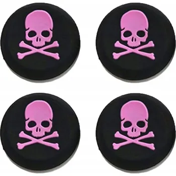 Herní příslušenství 4x SILIKONOVÁ GUMIČKA s motivem LEBKA pro ovladače ONE SERIES PS4 PS5