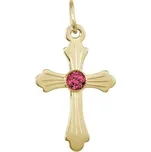 Soliter Zlatý kříž se syntetickým rubínem