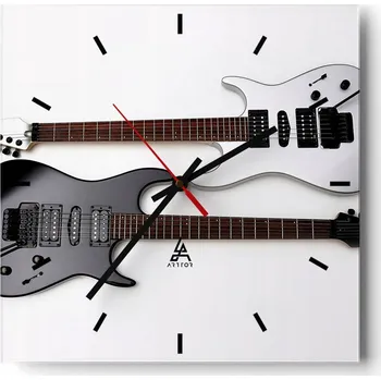 Hodiny Velké nástěnné hodiny na zeď 40x40 Hudba Skleněné hodiny Čtvercové Tiché