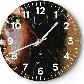 Hodiny Kuchyňské nástěnné hodiny 30x30 Žena Moderní skleněné hodiny do obýváku Tiché