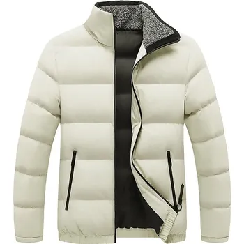 Pánský zimní kabát Pánská zimní bunda ND776 Barva: Béžová, Velikost: 4XL