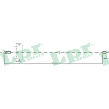 Lanko parkovací brzdy Tažné lanko, parkovací brzda LPR C0751B