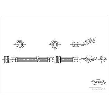 Brzdová hadice Brzdová hadice CORTECO 19033546