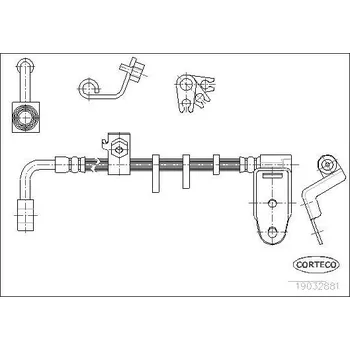 Brzdová hadice Brzdová hadice CORTECO 19032881