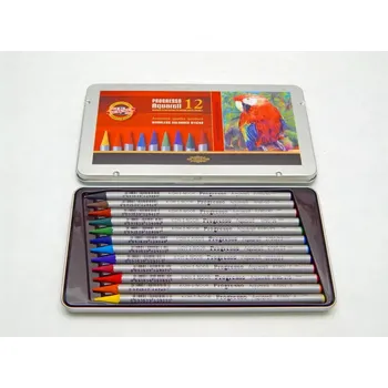Kresba Pastelky 8782/12 Progresso Koh-i-noor v laku akvarelové - 12 barev, plechová krabička