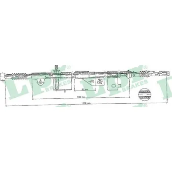 Lanko parkovací brzdy Tažné lanko, parkovací brzda LPR C0500B