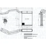 Výměník tepla, vnitřní vytápění MAGNETI MARELLI 350218453000