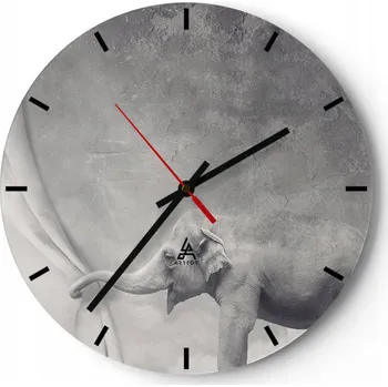 Hodiny Velké nástěnné hodiny 40x40 Abstrakce Skleněné hodiny Kulatý Tiché