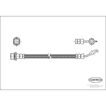 Brzdová hadice Brzdová hadice CORTECO COR19033577