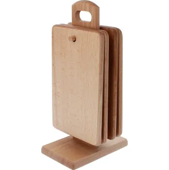 Kuchyňské prkénko Dřevia Sada dřevěných prkének na krájení se stojanem