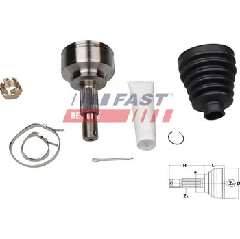 Poloosa kola Homokinetický kloub Fiat Scudo 07> vnější 1.6JTD FT25090K