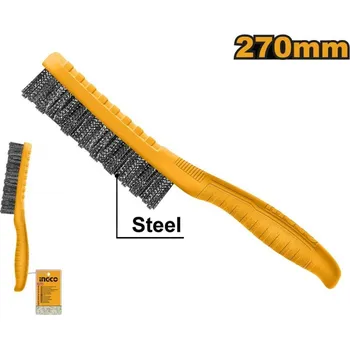 Drátěný kartáč Kartáč ocelový 5-řadý 270mm INGCO KLC