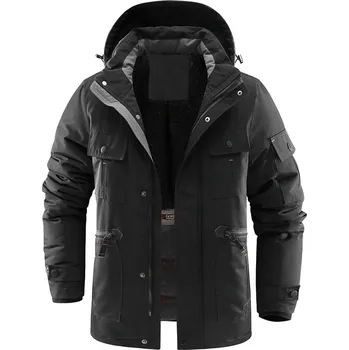 Pánský zimní kabát Pánská zimní bunda ND841 Barva: Černá, Velikost: L