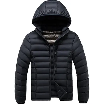 Pánský zimní kabát Pánská zimní bunda ND781 Barva: Tmavě Modrá, Velikost: 3XL