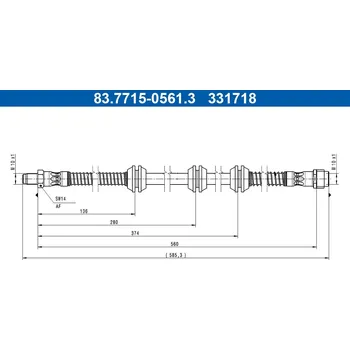 Brzdová hadice Brzdová hadice ATE 83.7715-0561.3
