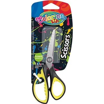 Colorino Colorino, 92593PTR, nůžky s ryskou, 13,5 cm, mix barev, 1 ks Barva: Žlutá