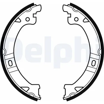 Brzdová čelist Sada brzdových čelistí, parkovací brzda DELPHI LS1977