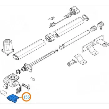 Pohon brány 119RID183 spodní kryt levého pohonu brány Came Krono KR300S, KR310S, KR510S
