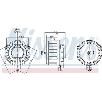 Vnitřní ventilátor NISSENS 87670
