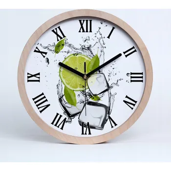 Hodiny Kuchyňské nástěnné hodiny limetka s ledem průměr 20 cm