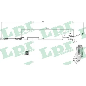 Lanko parkovací brzdy Tažné lanko, parkovací brzda LPR C0453B
