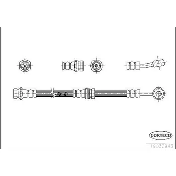 Brzdová hadice Brzdová hadice CORTECO 19032943