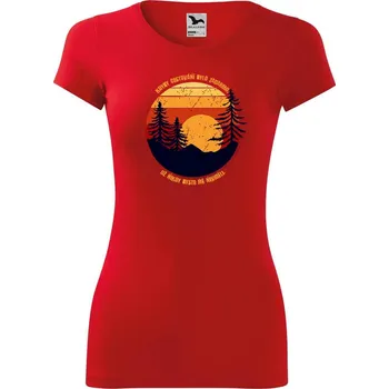 Dámské tričko DOBRÝ TRIKO Dámské tričko Cestování Velikost: M, Barva: Červená