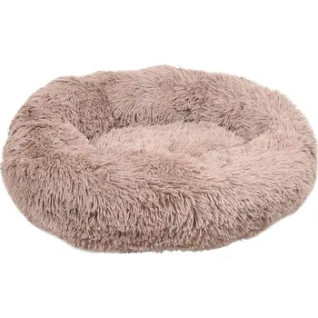 Pelíšek pro psa Flamingo Krems - chlupatý pelech pro psy a kočky - světle hnědá - 90 cm