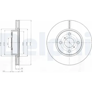 Brzdový kotouč Brzdový kotouč DELPHI BG4116C