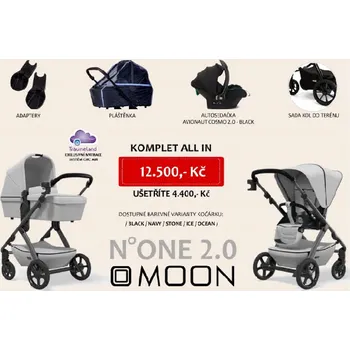 Kočárek MOON kombinovaný kočárek N ONE 2.0 ALL IN Navy