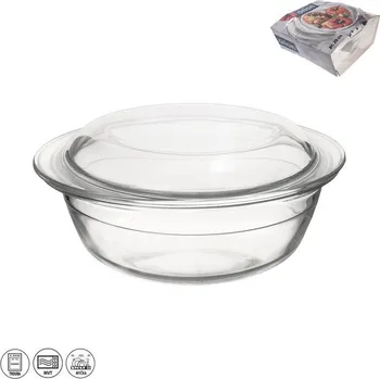 Hrnec Pekáč borosil. sklo kulatý pr. 20 cm, 23,5x10 cm víko