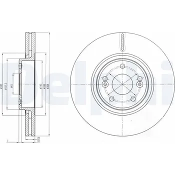 Brzdový kotouč Brzdový kotouč DELPHI BG4167