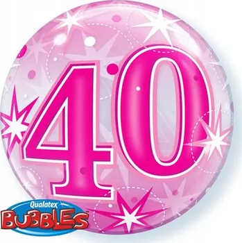 Balónek Folat balónky 40 let 56 cm latexové růžové