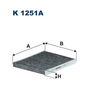Ventilátor topení a klimatizace Filtr, vzduch v interiéru FILTRON K 1251A