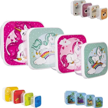 Dóza na potraviny Box UH svač. CHILD čtver. 4ks náh. 154014-15,16,17