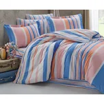 Brotex Povlečení bavlna 140x200, 70x90cm Mart blue-pink Zapínání: hotelový uzávěr